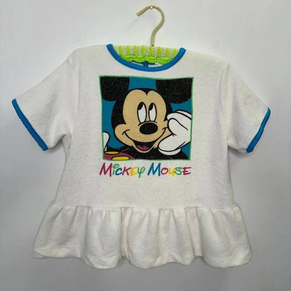 Vintage Disney Mickeys Stuff for Kids Toddler Beach Coverup Terry Cloth Size M/L - Picture 1 of 6